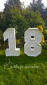świecące cyfry 18, świecąca osiemnastka