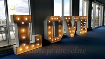 świecący napis LOVE Poznań