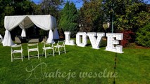 świecący napis LOVE wynajem